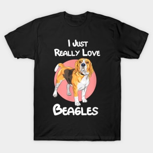 Dog I Just Really Love Beagles Dog Clothes Beagle 192 paws T-Shirt